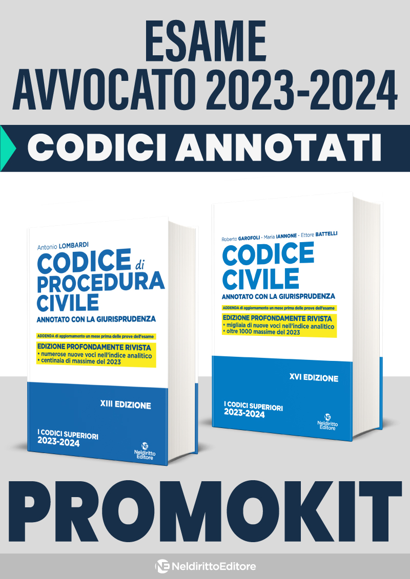 Kit Codice Civile annotato con la giurisprudenza 2023 + Codice Procedura Civile 2023 Esame Avvocato 2023-2024 