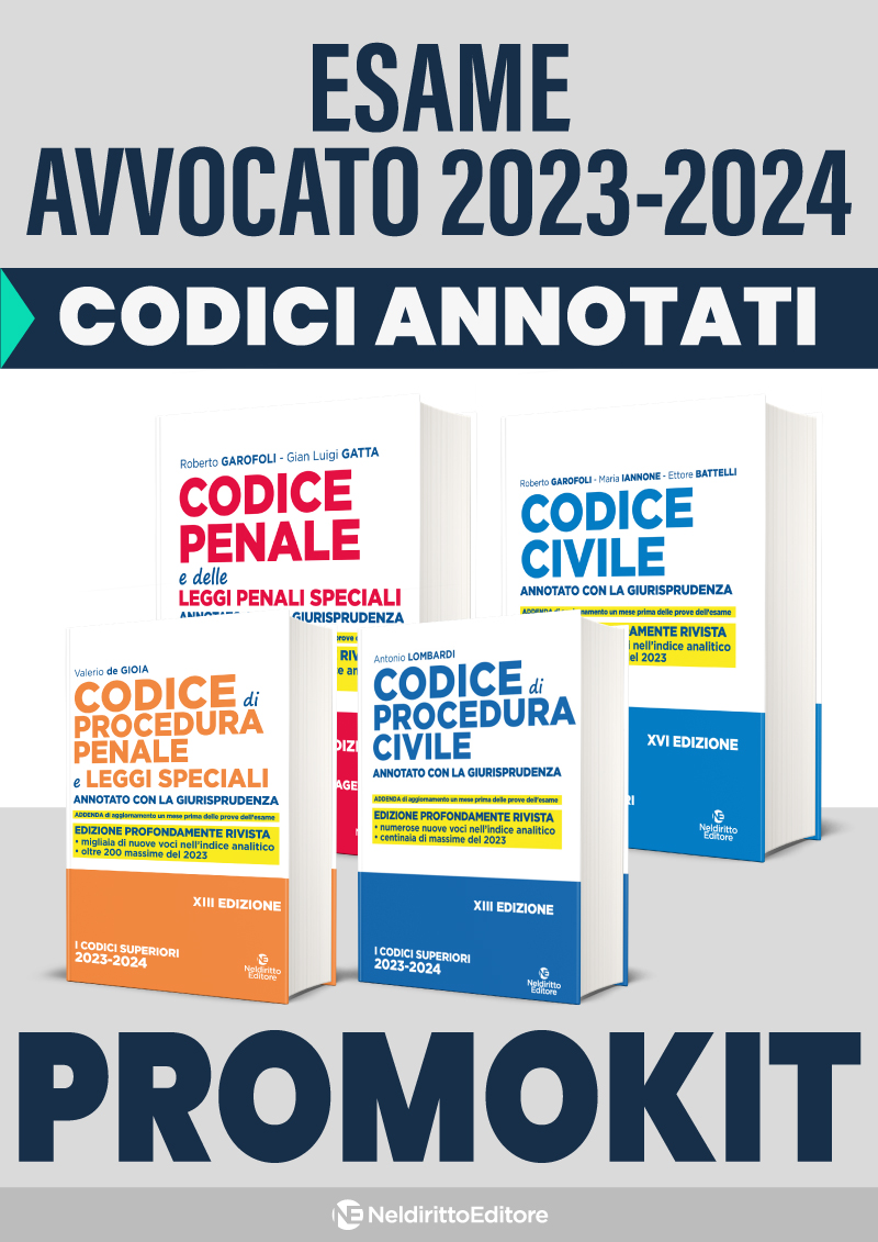Kit 4 Codici Annotati 2023: Codice Civile + Codice Penale + Codice Procedura Civile + Codice Procedura Penale
