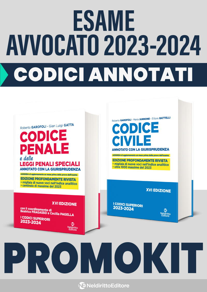 Kit Codice Civile annotato con la giurisprudenza 2023 + Codice Penale Annotato 2023 Esame Avvocato 2023-2024 
