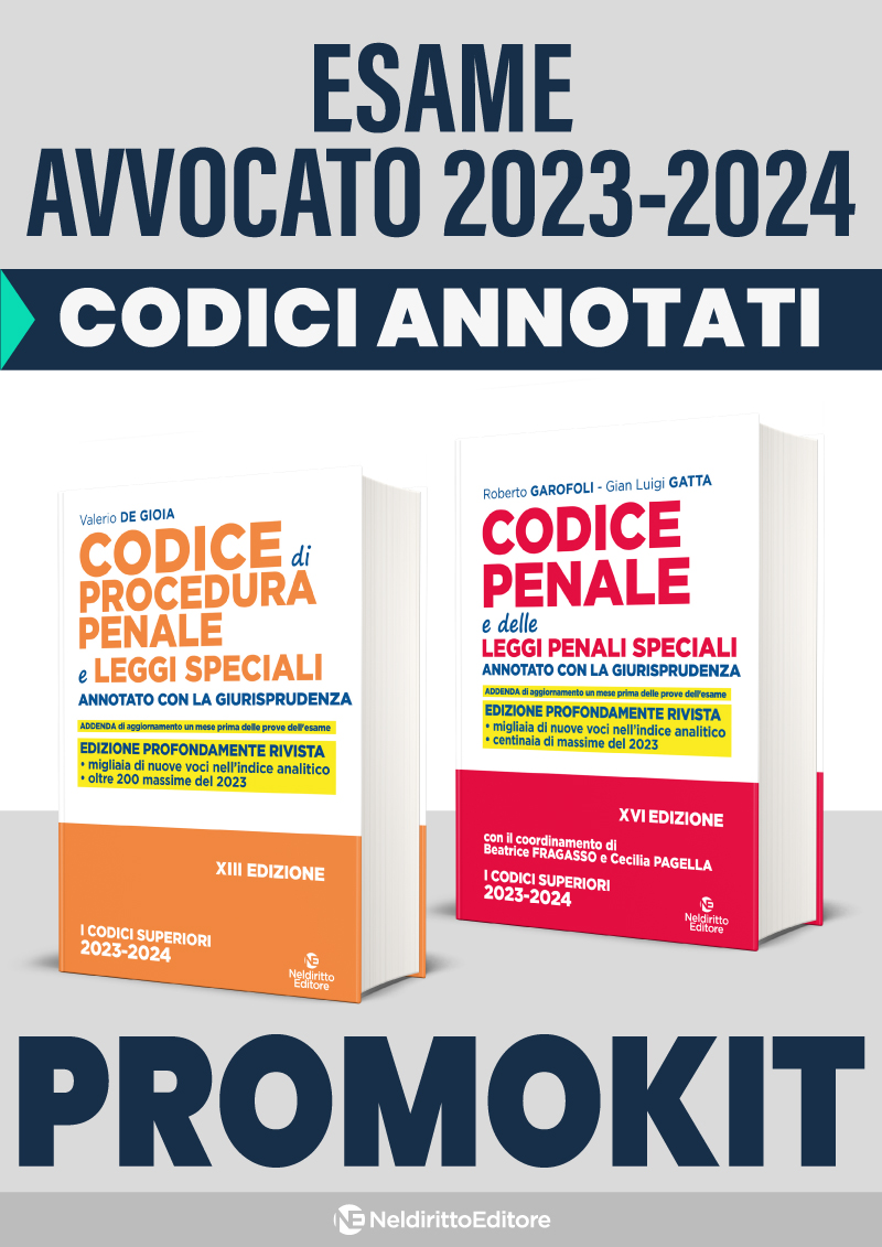 Kit Codice Penale annotato con la giurisprudenza 2023 + Codice Procedura Penale 2023 Esame Avvocato 2023-2024