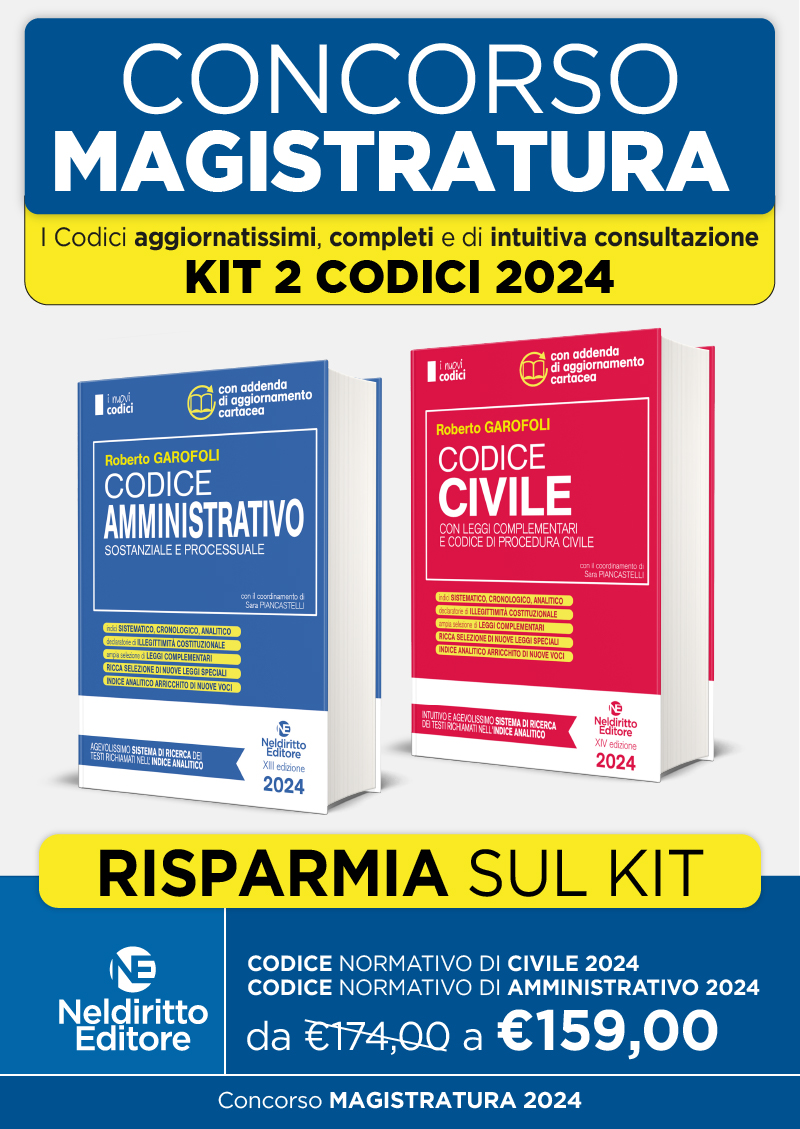 Kit Codici Normativi 2024: Codice normativo di Diritto Civile + Codice Normativo di Diritto Amministrativo