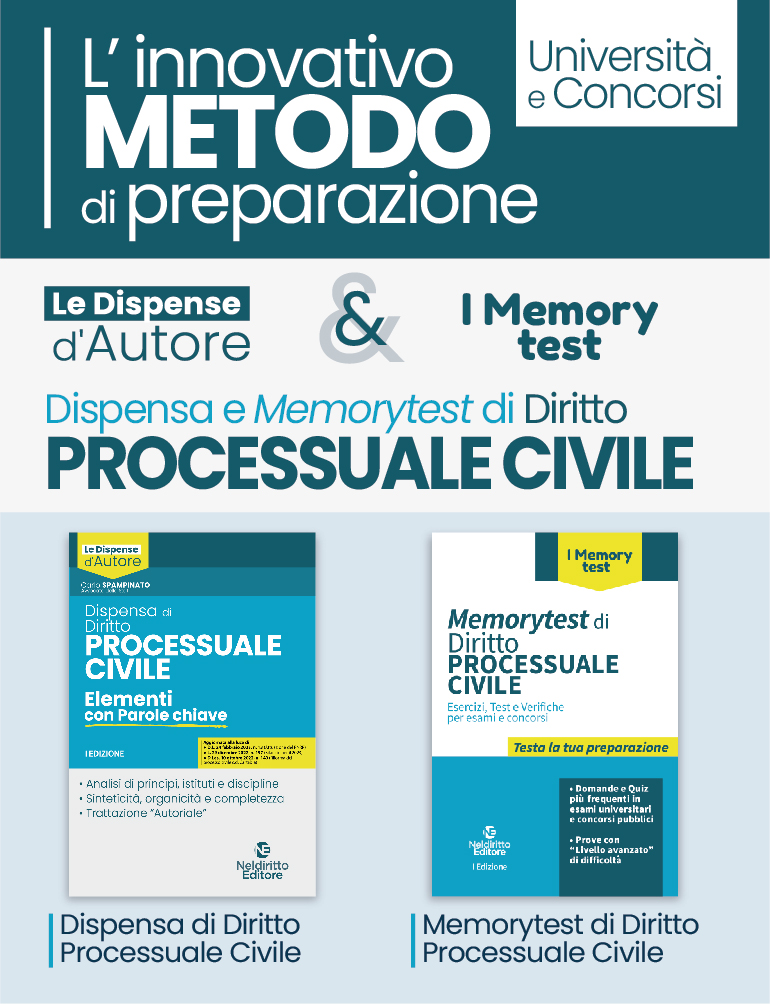 Kit Dispensa D’Autore Di Diritto Processuale Civile + Memorytest Di Diritto Processuale Civile. L'innovativo Metodo Di Preparazione