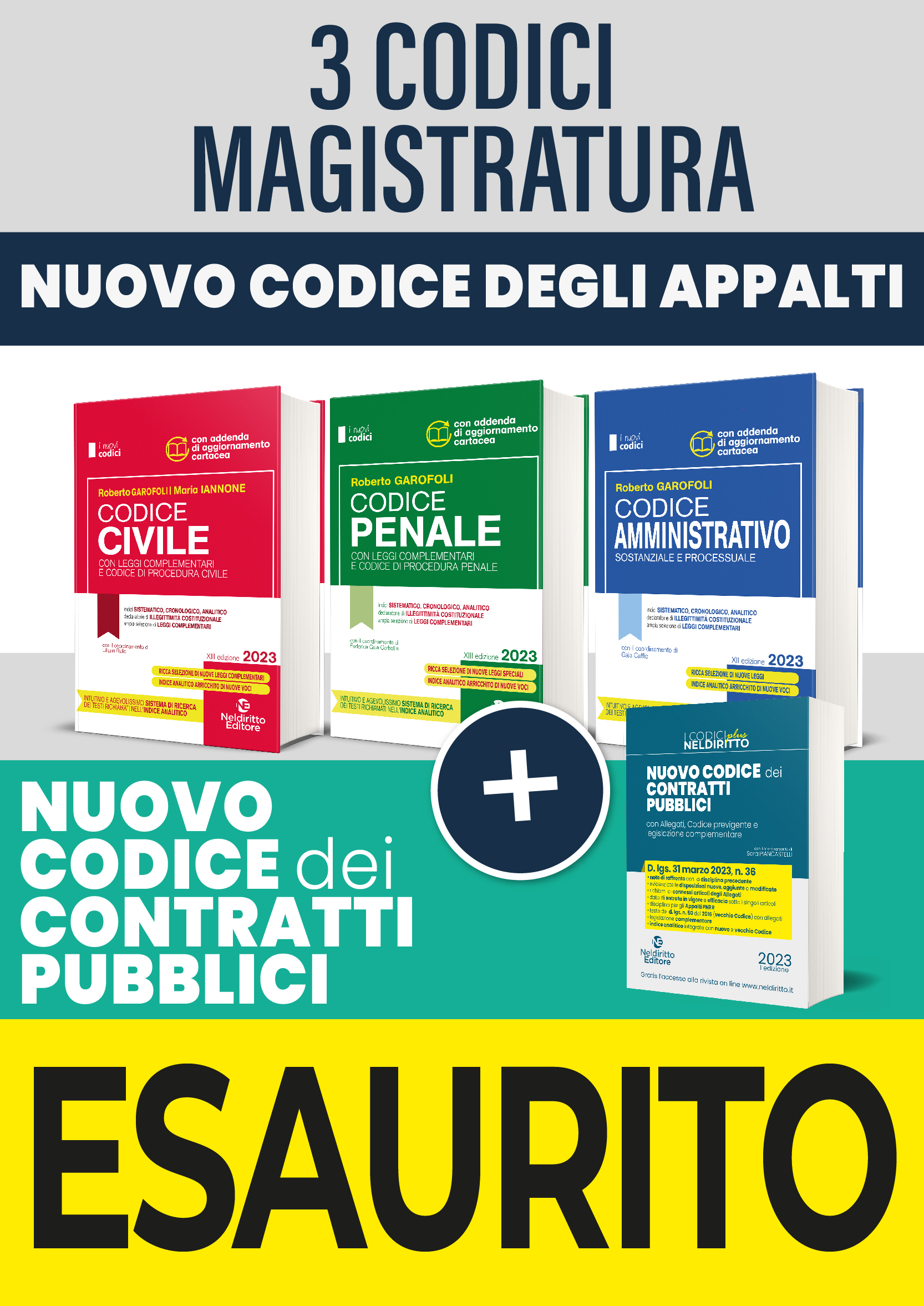 Concorso Magistratura 2023: Kit 3 Codici Codice Civile + Codice Penale + Codice Amministrativo +Il Nuovo Codice Dei Contratti Pubblici E Allegati. D.Lgs. 31 Marzo 2023, N. 36 Concorso Magistratura 2023: Kit 3 Codici Codice Civile + Codice Penale + Codice Amministrativo +Il Nuovo Codice Dei Contratti Pubblici E Allegati. D.Lgs. 31 Marzo 2023, N. 36