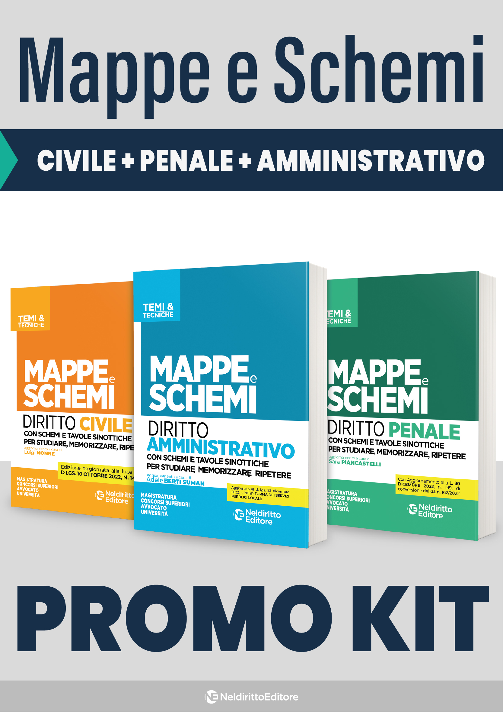 Kit Mappe e Schemi 2023: Mappe e schemi di Diritto Civile + Mappe e schemi di Diritto Penale + Mappe e schemi di Diritto Amministrativo