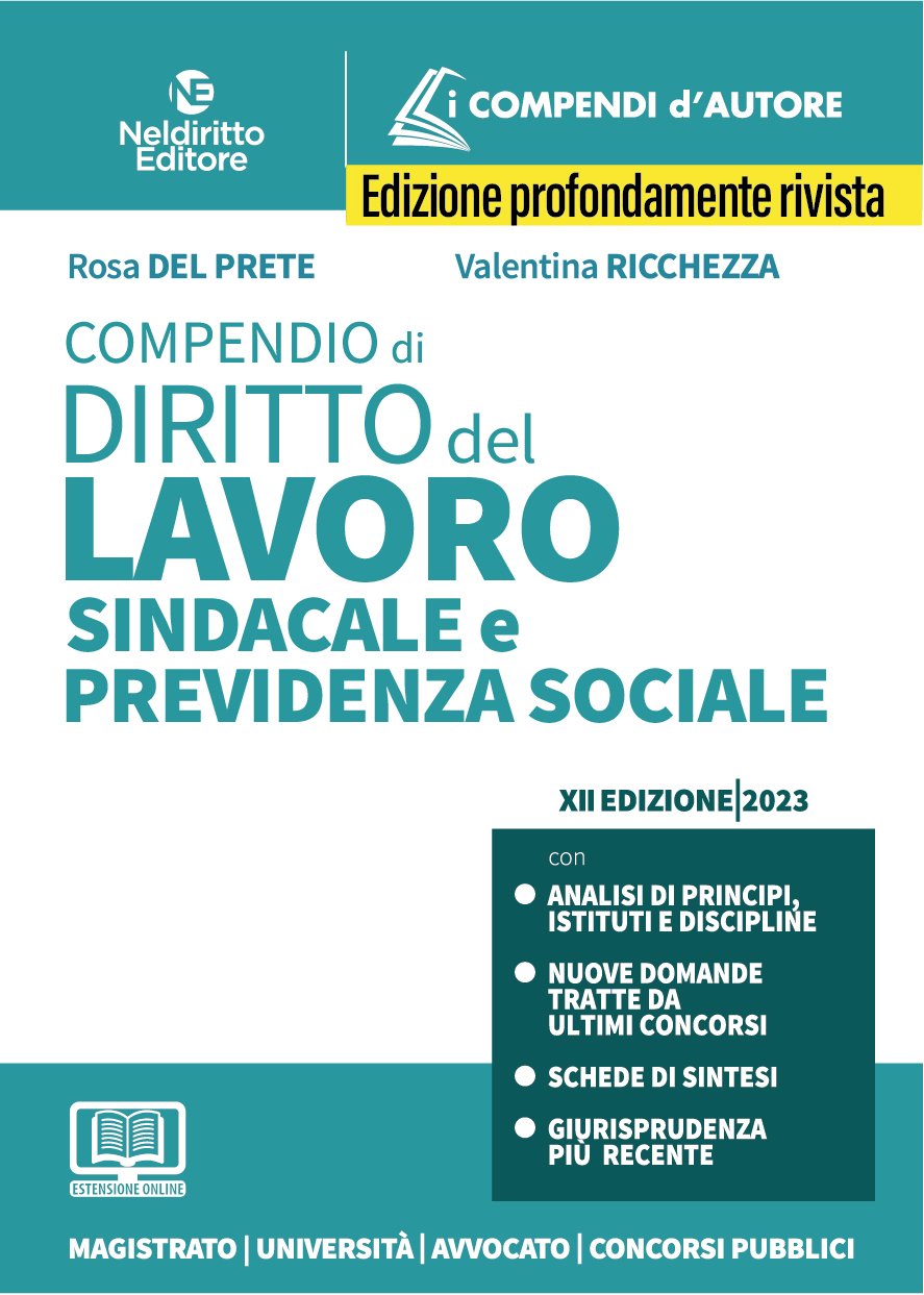 COMPENDIO di DIRITTO del Lavoro, Sindacale e della Previdenza Sociale 2023