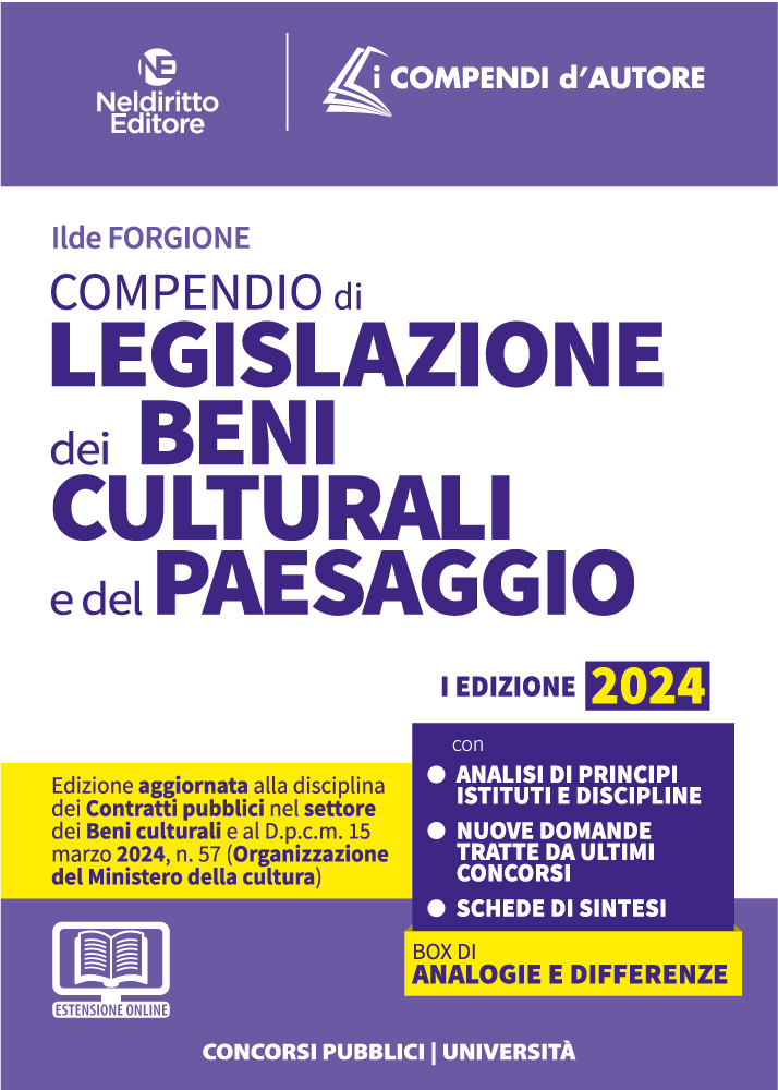 Compendio di Legislazione dei beni culturali e del paesaggio 2024