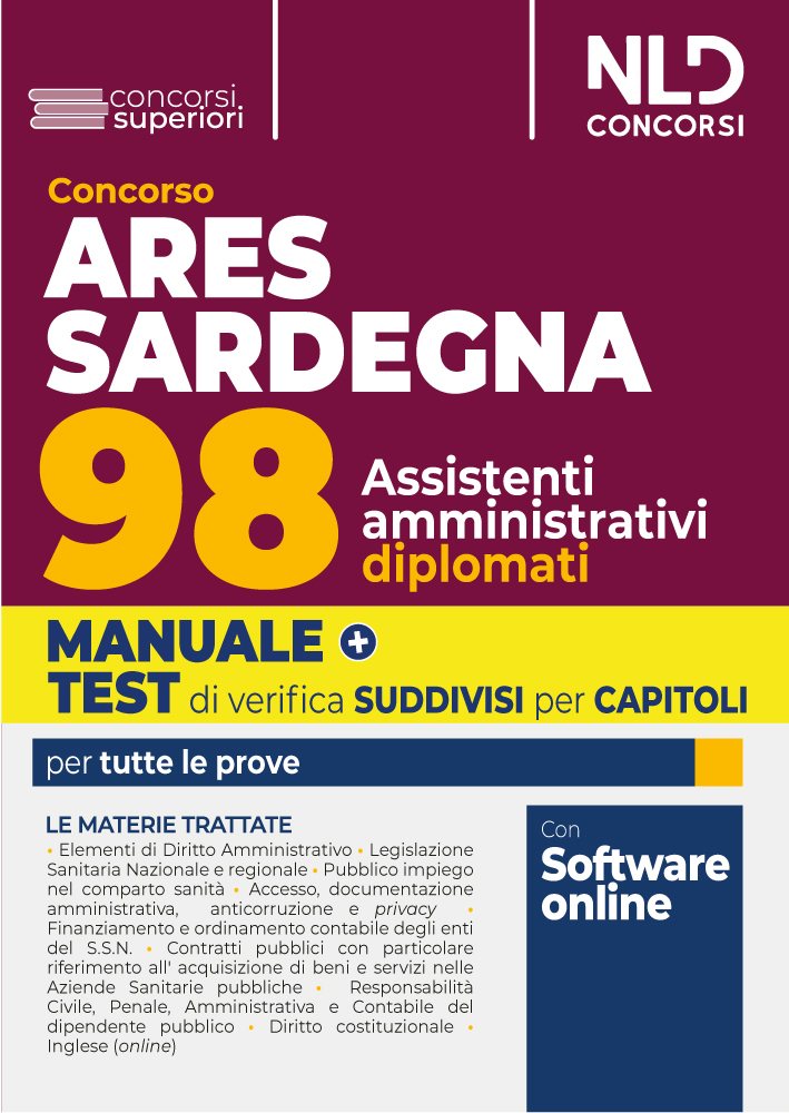 ARES Sardegna. Concorso per 98 assistenti amministrativi 2024
