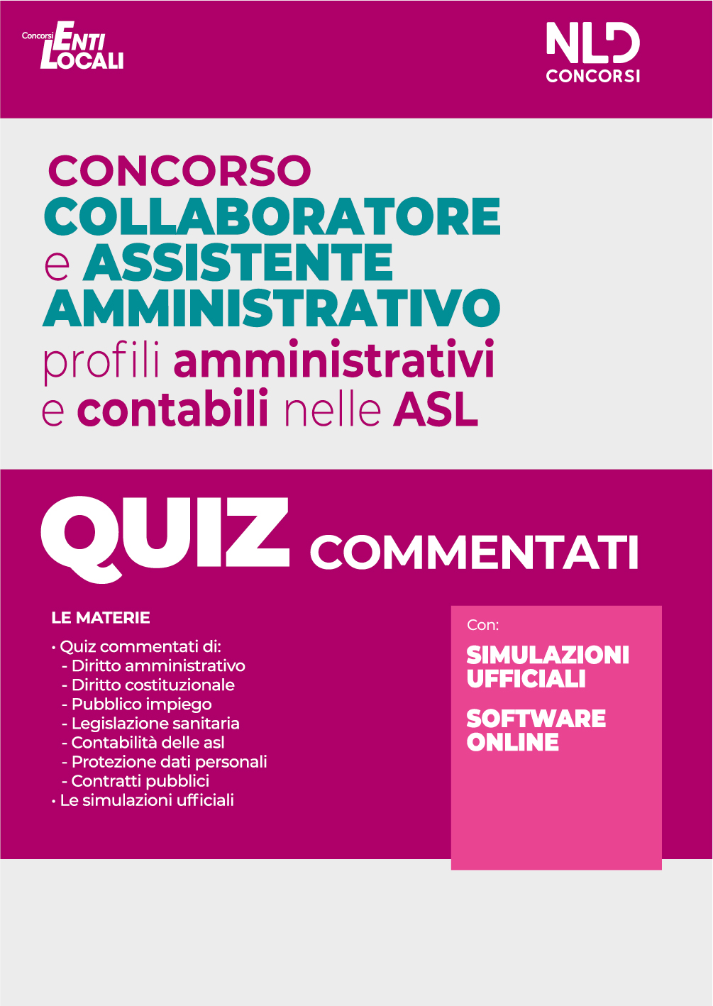 Concorso Collaboratore e Assistente Amministrativo Asl 2022. Profili amministrativi e contabili nelle ASL. Quiz Commentati 