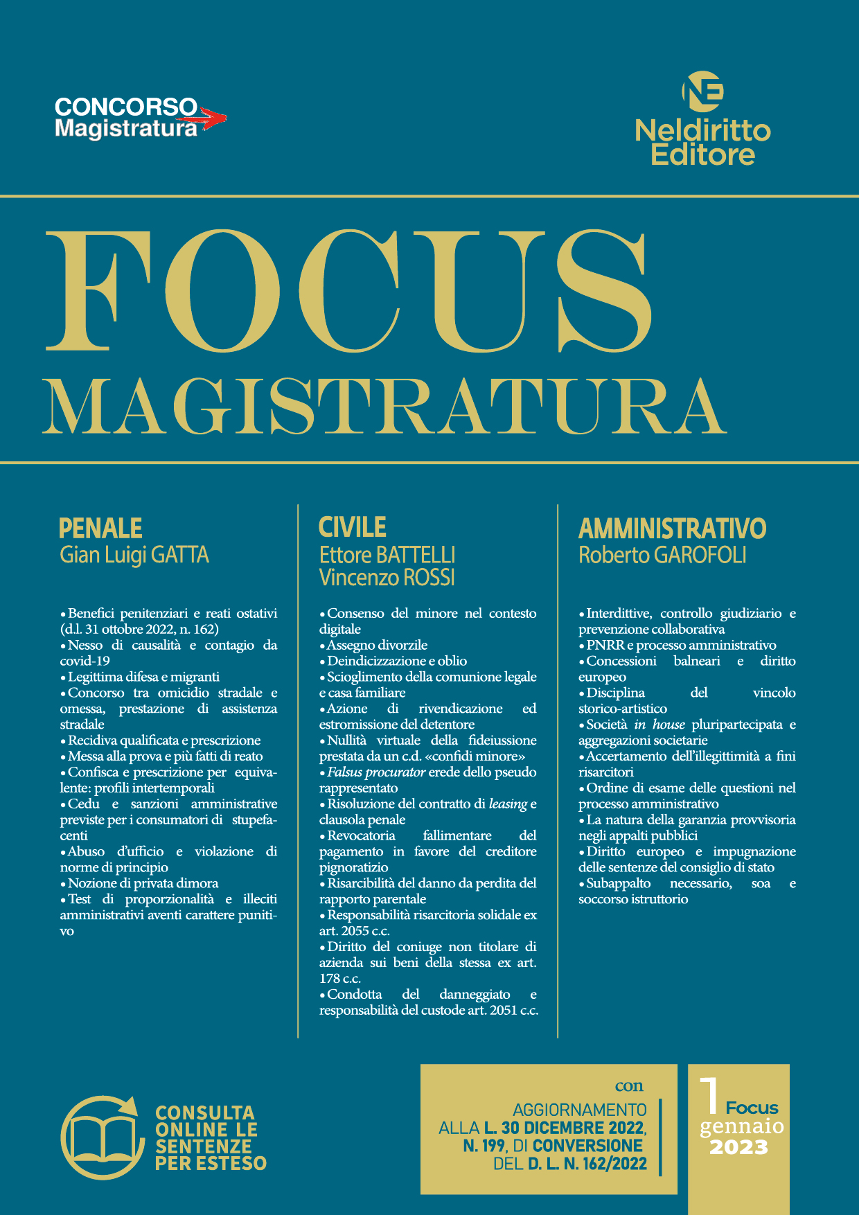 Focus Concorso Magistratura n. 1/2023