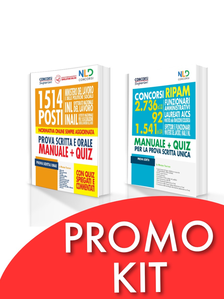 Kit Completo Concorsi Ripam Per Funzionari Amministrativi 2736 Posti (Ex 2133) + 92 Ministero Della Transizione Ecologica + 1541 (Ex1514) Ispettori E Funzionari Ministero Del Lavoro Inail E INL + Manuale Concorso 1514 Posti Ministero Del Lavoro E Delle Po Kit Completo Concorsi Ripam Per Funzionari Amministrativi 2736 Posti (Ex 2133) + 92 Ministero Della Transizione Ecologica + 1541 (Ex1514) Ispettori E Funzionari Ministero Del Lavoro Inail E INL + Manuale Concorso 1514 Posti Ministero Del Lavoro E Delle Po