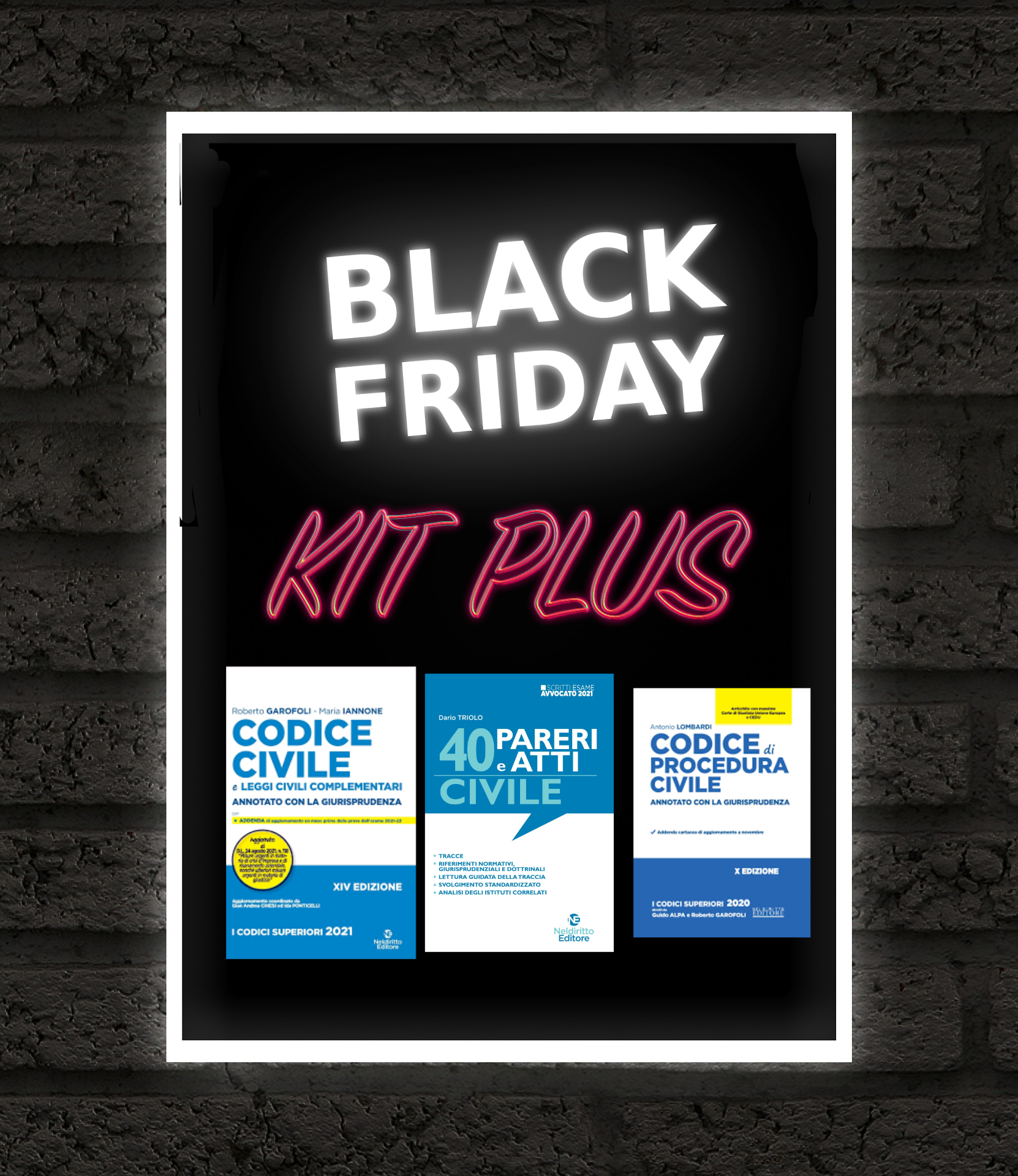 SPECIALE BLACK FRIDAY: KIT 2 CODICI ANNOTATI 2021 CIVILE + PROCEDURA CIVILE + 40 PARERI DI DIRITTO CIVILE SPECIALE BLACK FRIDAY: KIT 2 CODICI ANNOTATI 2021 CIVILE + PROCEDURA CIVILE + 40 PARERI DI DIRITTO CIVILE