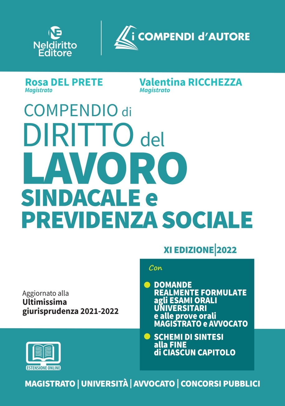 Compendio Di Diritto Del Lavoro, Sindacale e Della Previdenza Sociale 2022