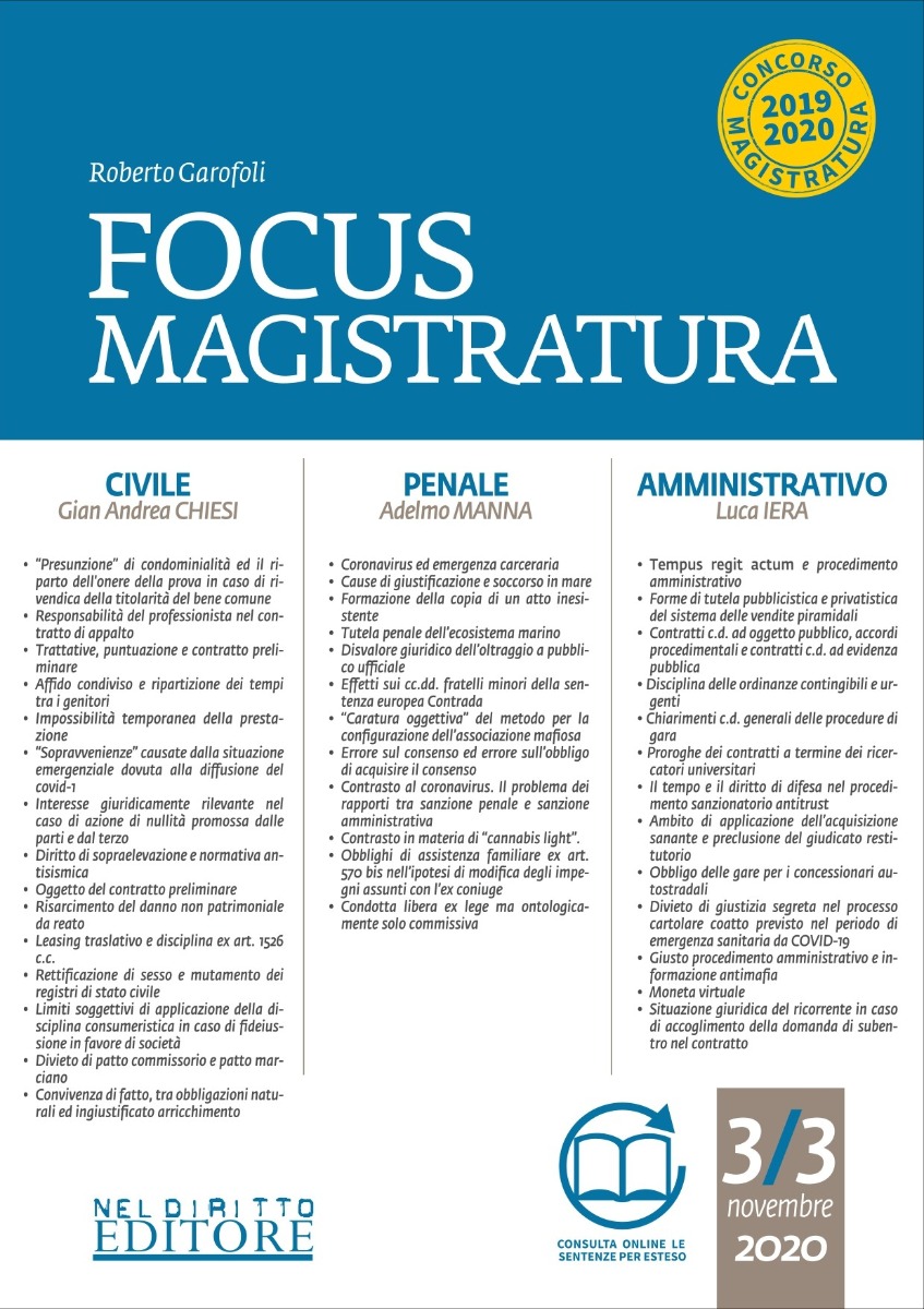Focus magistratura n. 3 - 2020