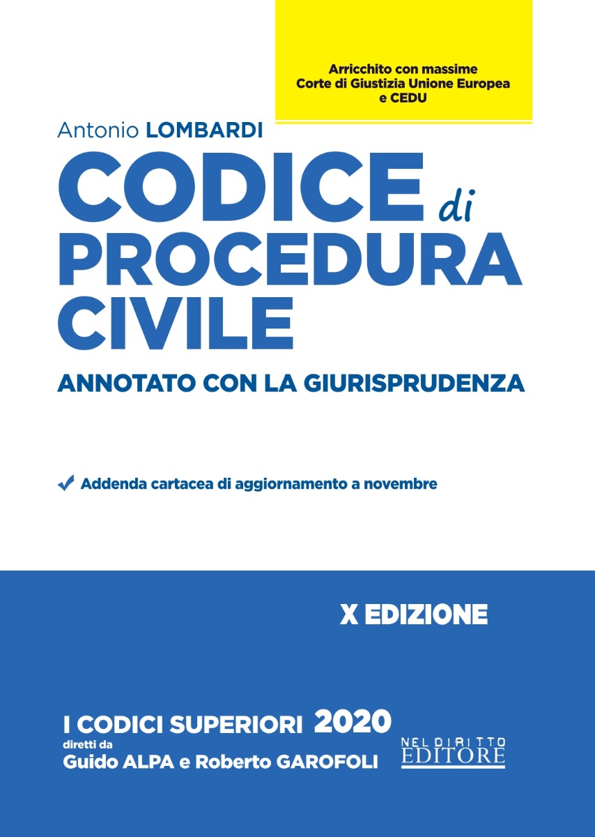 Codice Di Procedura Civile Annotato Con La Giurisprudenza 2020 Codice Di Procedura Civile Annotato Con La Giurisprudenza 2020