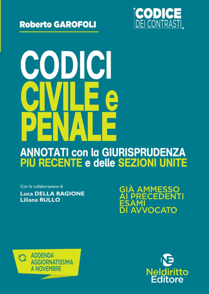 CODICE DEI CONTRASTI CIVILE E PENALE ANNOTATI CON LA GIURISPRUDENZA PIU' RECENTE 2020 CODICE DEI CONTRASTI CIVILE E PENALE ANNOTATI CON LA GIURISPRUDENZA PIU' RECENTE 2020