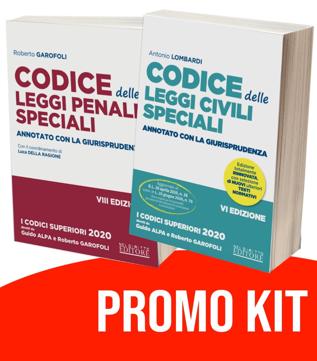Kit Codici Annotati delle Leggi Speciali: Codice Civile con le Leggi Civili Speciali + Codice Penale con le Leggi Penali Speciali Kit Codici Annotati delle Leggi Speciali: Codice Civile con le Leggi Civili Speciali + Codice Penale con le Leggi Penali Speciali