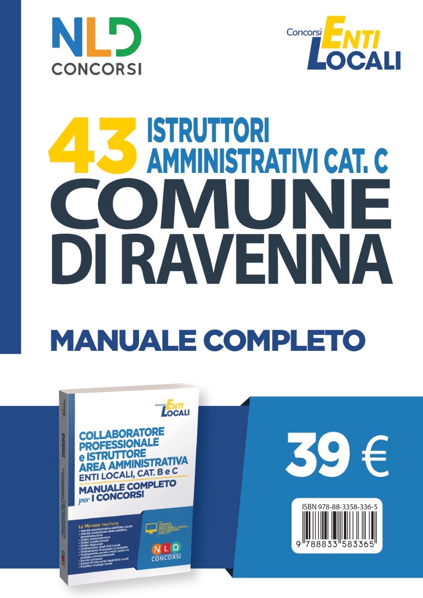 Concorso 43 Istruttori Amministrativi cat. C Comune di Ravenna