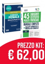Kit Concorso 45 Dirigenti Istituto Penitenziario 2020: Manuale Completo + Quiz Per La Preparazione Al Concorso + Codice Penale Ragionato