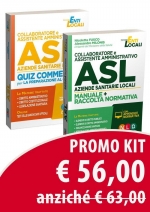 Kit Asl 2020: Collaboratore E Assistente Amministrativo Asl Aziende Sanitarie Locali Kit Manuale + Quiz Commentati Per La Preparazione Al Concorso