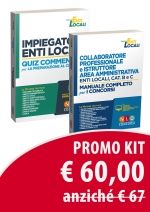 KIT COMPLETO COLLABORATORE PROFESSIONALE E ISTRUTTORE AREA AMMINISTRATIVA ENTI LOCALI CAT B e C: Manuale Completo + Quiz