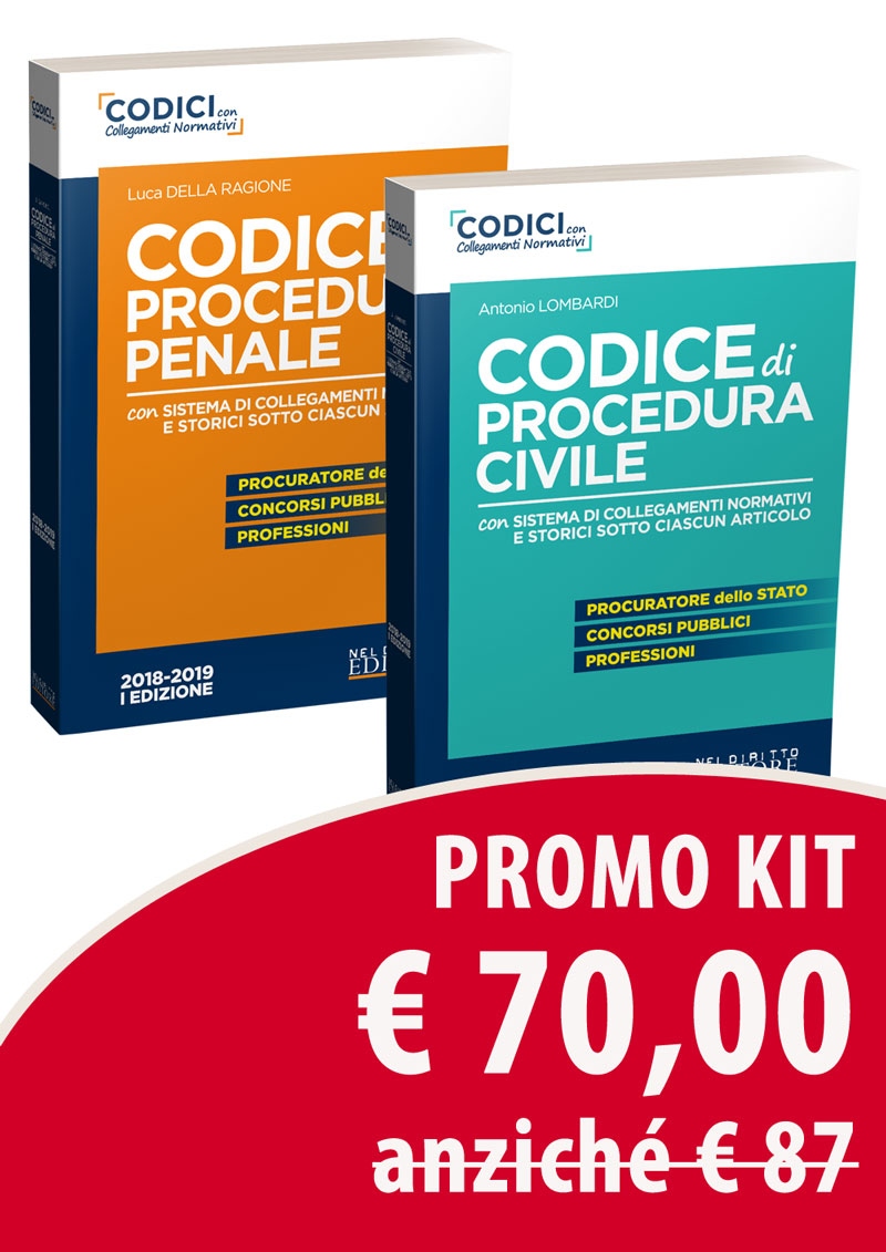 Kit Codici Procuratore: Proc. Civile + Proc. Penale