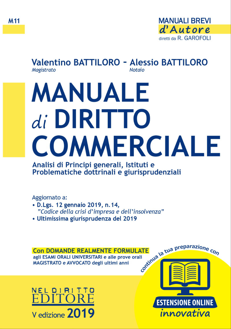 M11 Manuale Breve di Diritto Commerciale M11 Manuale Breve di Diritto Commerciale