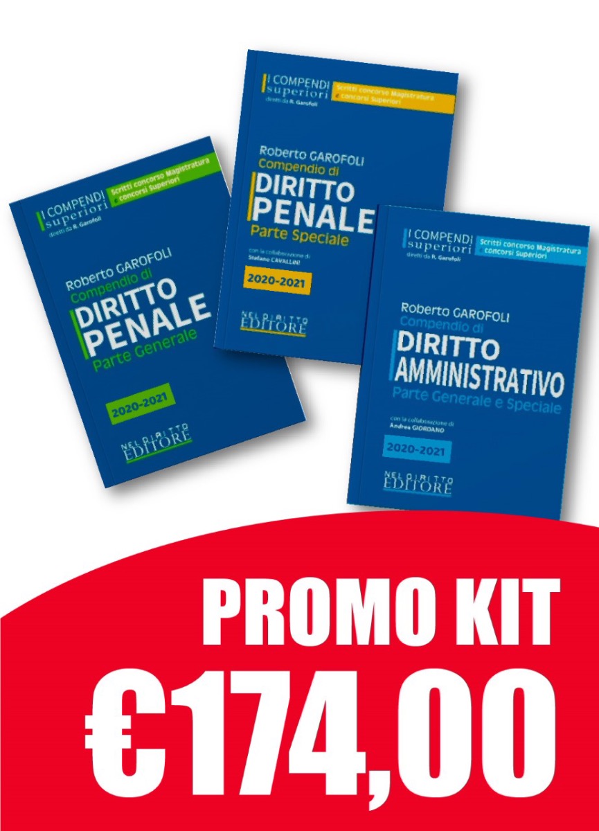 Kit 3 Compendi Superiori 2020/2021: Compendio Superiore di Diritto Amministrativo, Compendio superiore di Penale Parte Speciale e Compendio Superiore Penale Parte Generale Kit 3 Compendi Superiori 2020/2021: Compendio Superiore di Diritto Amministrativo, Compendio superiore di Penale Parte Speciale e Compendio Superiore Penale Parte Generale