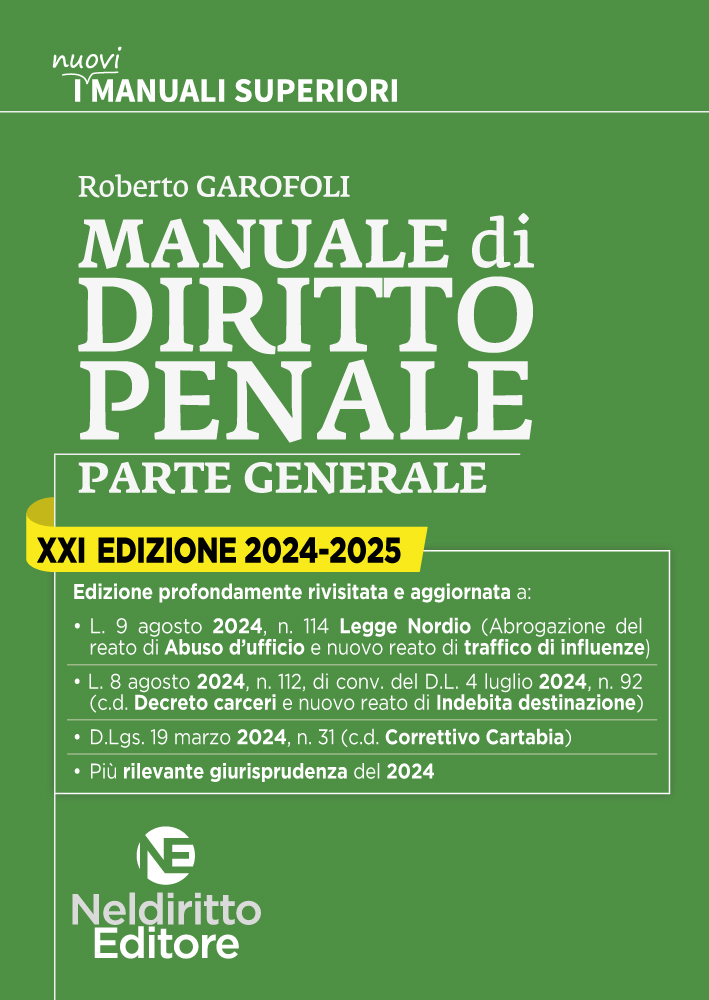 Manuale superiore di Diritto penale 20242025 per la preparazione al