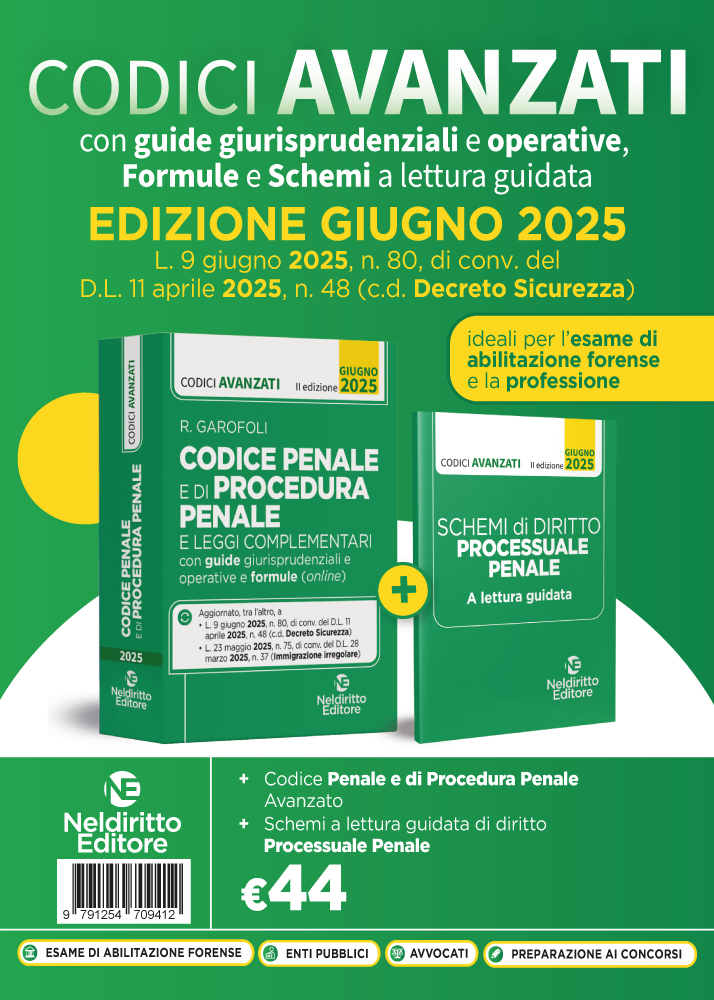 Codice Penale e Procedura Penale 2025